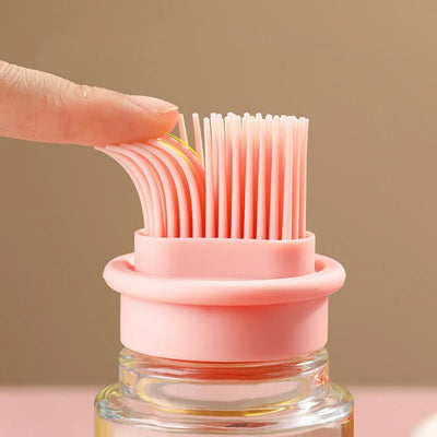 Portable Oil Bottle with Brush Silicone Barbecue Liquid