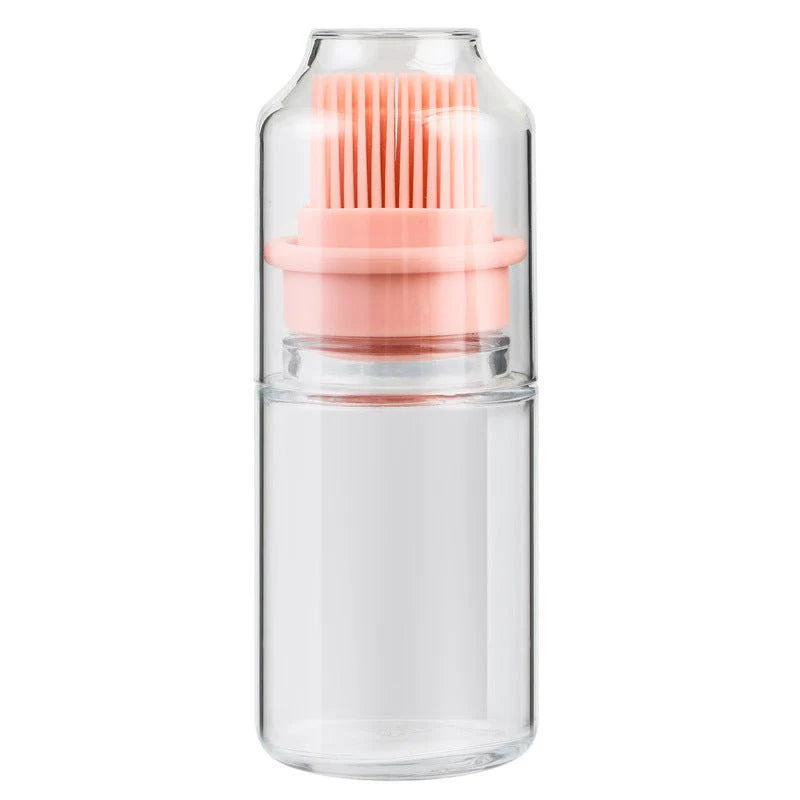 Portable Oil Bottle with Brush Silicone Barbecue Liquid